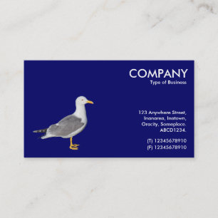 Tarjeta De Visita Gaviota de piernas amarillas - Marina profunda