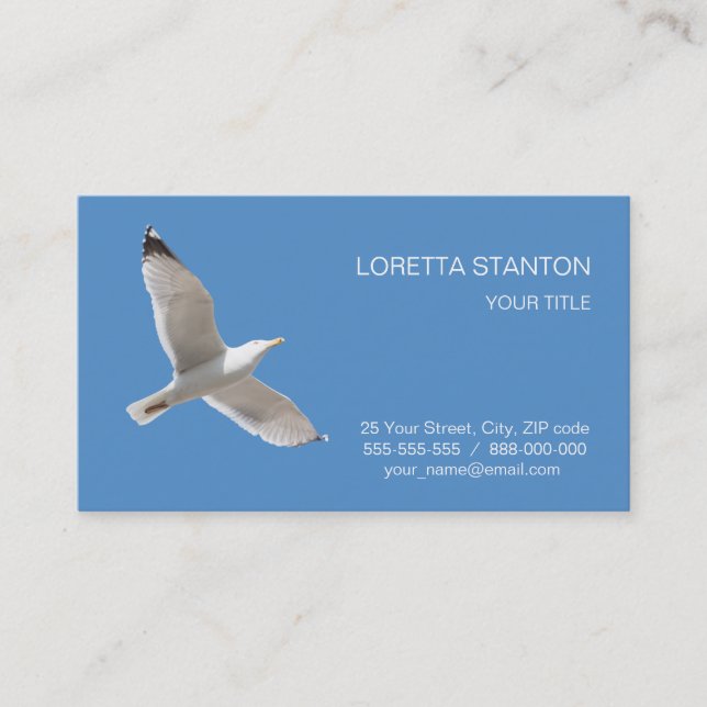 Tarjeta De Visita Gaviota del vuelo (Anverso)
