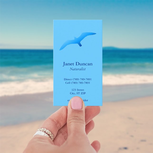 Tarjeta De Visita Gaviota voladora (Modern Minimalist Bird Business Cards)
