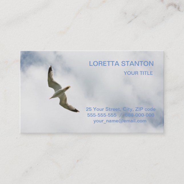 Tarjeta De Visita Gaviota voladora (Anverso)