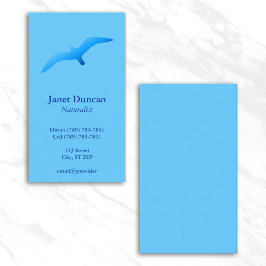Tarjeta De Visita Gaviota Voladora Azul Cielo
