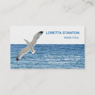 Tarjeta De Visita Gaviota volando sobre el mar