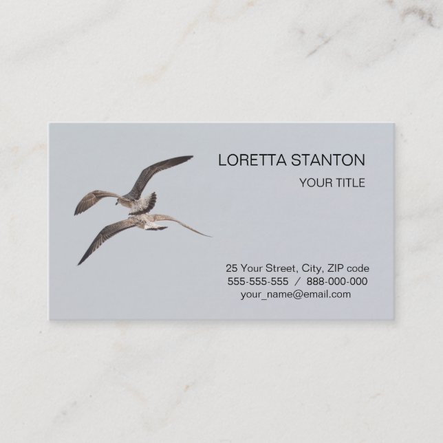 Tarjeta De Visita Gaviotas voladoras (Anverso)
