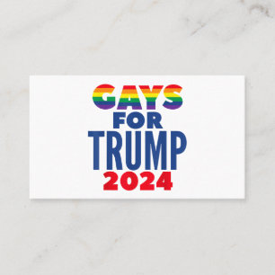 Tarjeta De Visita Gays para las elecciones de Trump 2024
