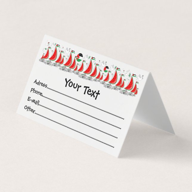 Tarjeta De Visita Gaza: Barcos de la Flotilla de Sumuda por la Liber (Anverso)