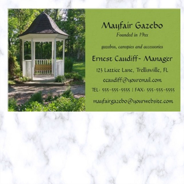Tarjeta De Visita Gazebo editable (Subido por el creador)