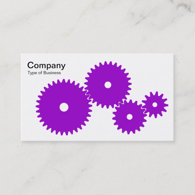 Tarjeta De Visita Gears - Purple on White (Anverso)