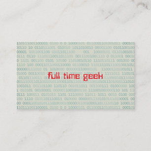 Tarjeta De Visita Geek Web Developer Computer Science Binary Codes