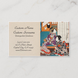 Tarjeta De Visita Geishas clásicas vintage japonesas ukiyo-e de Utag