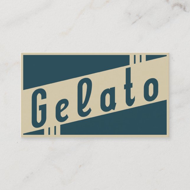 Tarjeta De Visita gelato retro (Anverso)