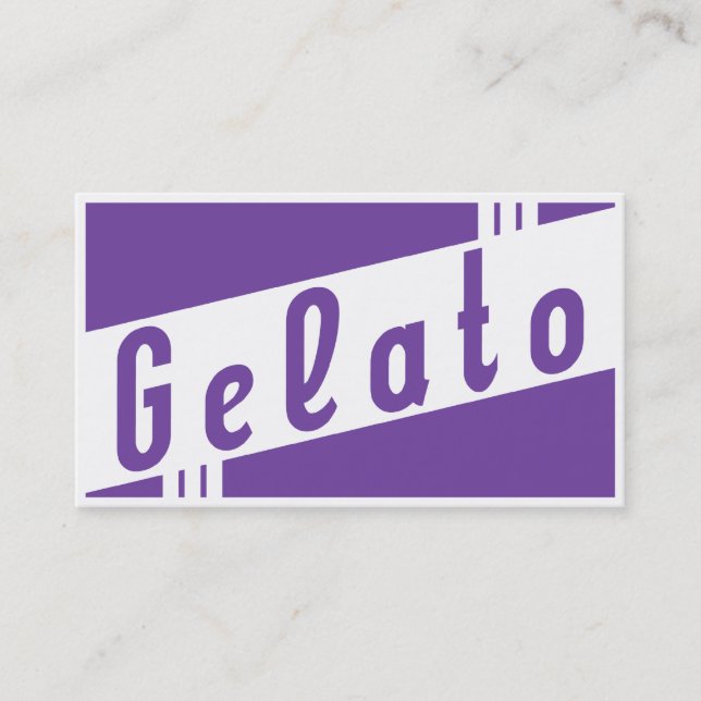 Tarjeta De Visita gelato retro (Anverso)