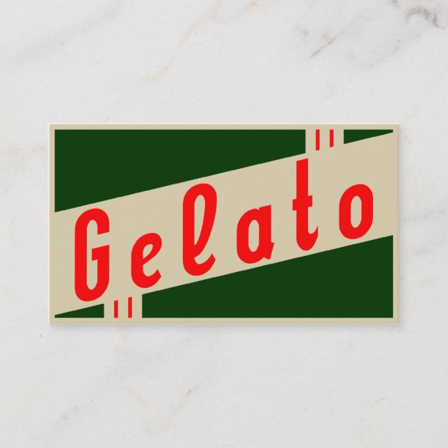 Tarjeta De Visita gelato retro (Anverso)