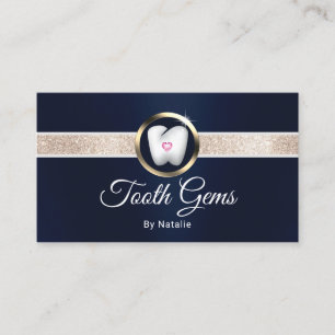 Tarjeta De Visita Gemas Dientes Salón de Belleza Dental de la Marina