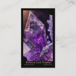 Tarjeta De Visita Gemstone Crystal Healing Amethyst