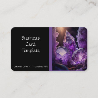 Tarjeta De Visita Gemstone Crystal Healing Amethyst