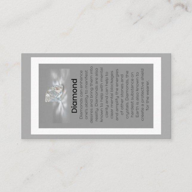 Tarjeta De Visita Gemstone Diamond Crystal significa Joyería (Anverso)