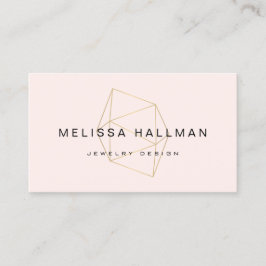 Tarjeta De Visita Gemstone geométrico moderno rosa