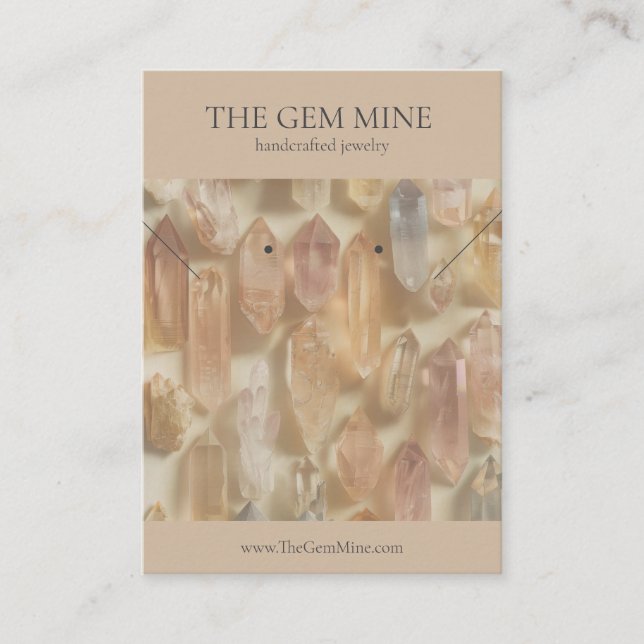 Tarjeta De Visita Gemstone Jewelry Display Card (Anverso)
