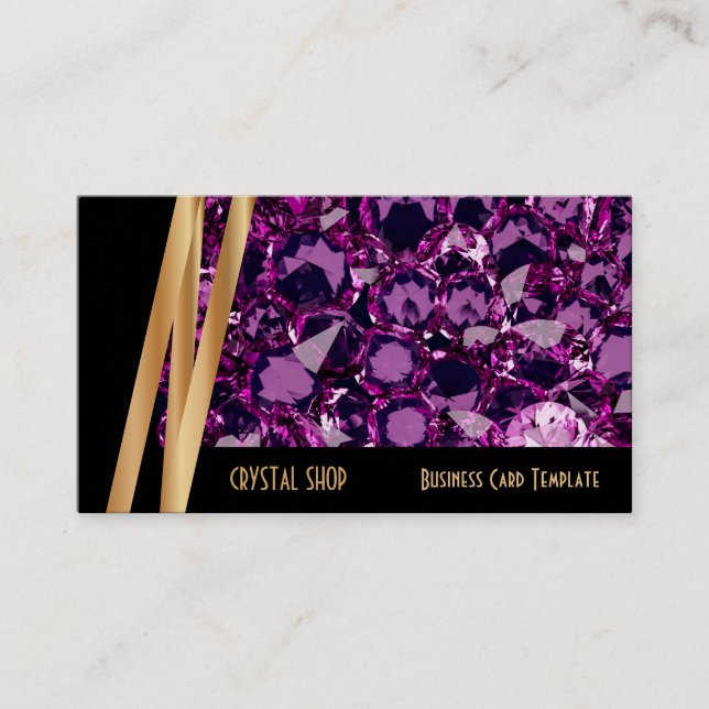 Tarjeta De Visita Gemstone Purple Amethyst (Anverso)