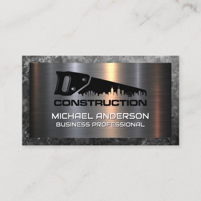 Tarjeta De Visita General Contractor | Commercial Construction (Anverso)