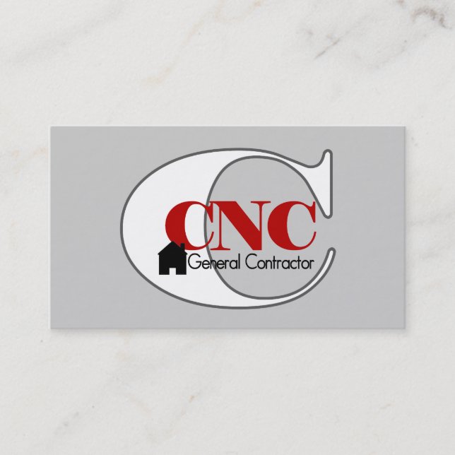 Tarjeta De Visita General Contractor del CNC (Anverso)