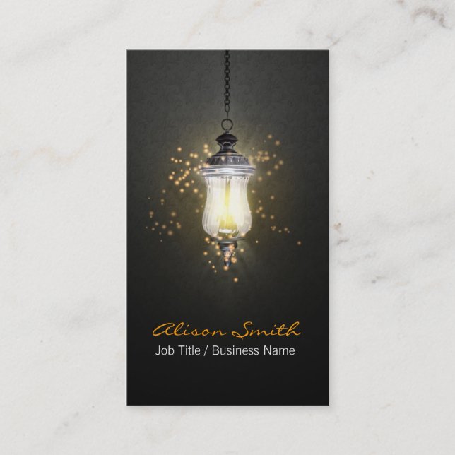Tarjeta De Visita Generic lamp with fireflies business card (Anverso)