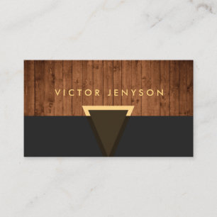 Tarjeta de visita genérica del tablón de madera