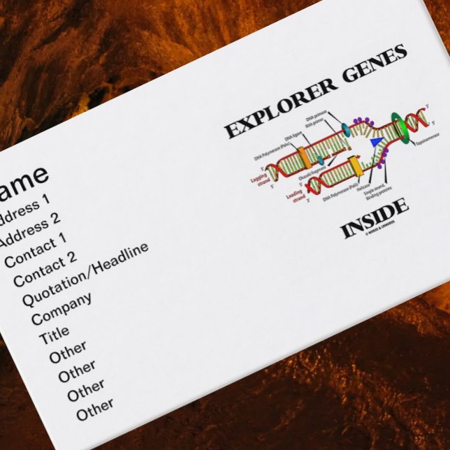 Tarjeta De Visita Genes del explorador internos (replicación del ADN (Perfect business card for anyone who is genetically wired to explore!)