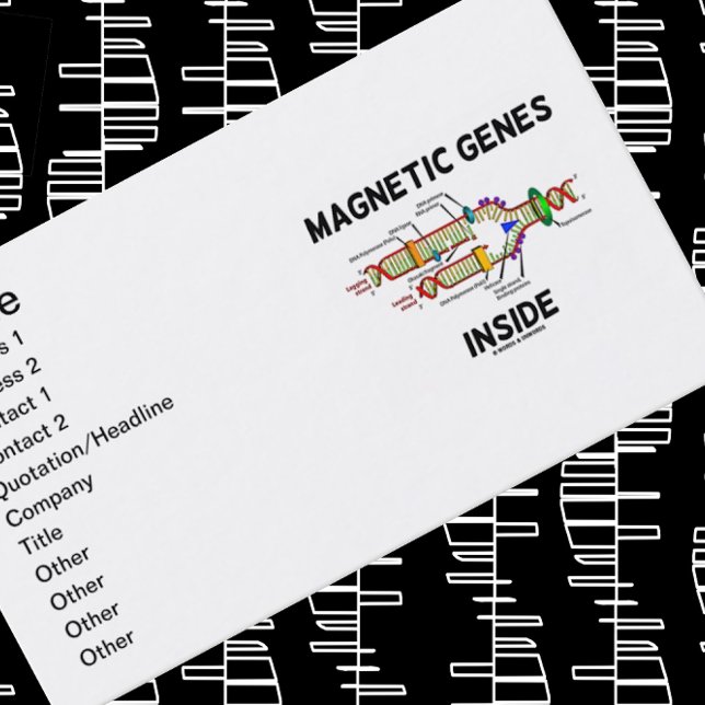 Tarjeta De Visita Genes magnéticos internos (replicación del ADN) (DNA/genetics humor business card for any biotechnologist or nanotechnologist)