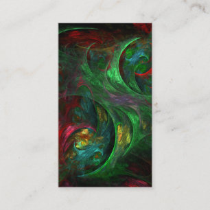 Tarjeta De Visita Genesis Green Abstract Art Business Card