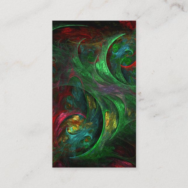 Tarjeta De Visita Genesis Green Abstract Art Business Card (Anverso)