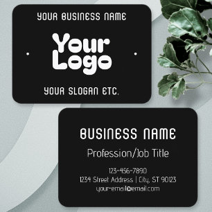 Tarjeta De Visita Genial Retro-Moderno Blanco y Negro