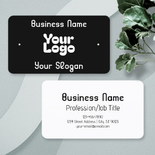 Tarjeta De Visita Genial Retro-Moderno   Negro y Blanco