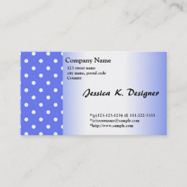 Tarjeta De Visita genial, simple, elegante polka azul dota de coche