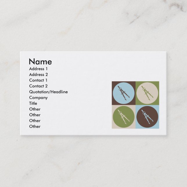 Tarjeta De Visita Genio civil del arte pop (Anverso)