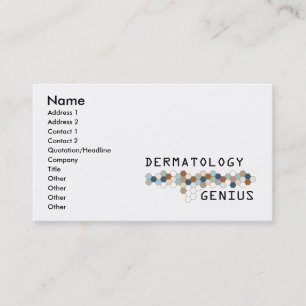Tarjeta De Visita Genio de la dermatología