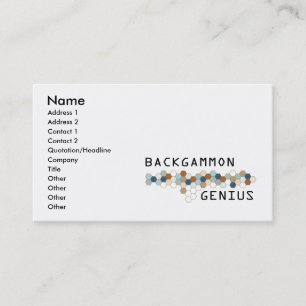 Tarjeta De Visita Genio del backgammon