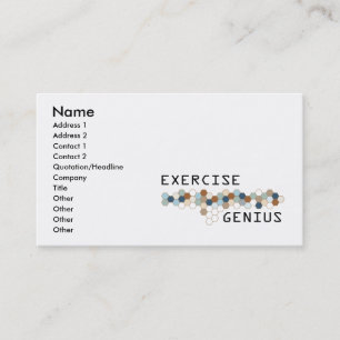 Tarjeta De Visita Genio del ejercicio