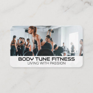 Tarjeta De Visita Gente de fitness ejerciendo en gimnasia