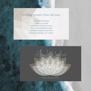 Tarjeta De Visita Gentle Mandala Lotus Flower Business Card