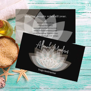 Tarjeta De Visita Gentle Mandala Lotus Flower Business Card