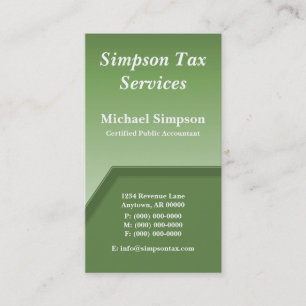 Tarjeta De Visita Geo Tech Business Card, Clover Green