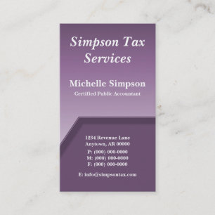 Tarjeta De Visita Geo Tech Business Card, Eggplant