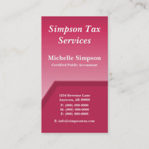 Tarjeta De Visita Geo Tech Business Card, Magenta