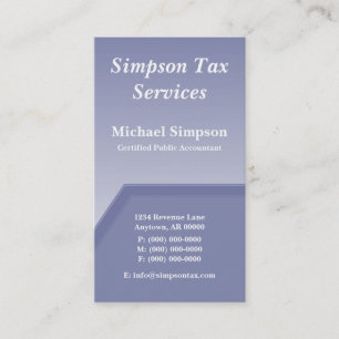 Tarjeta De Visita Geo Tech Business Card, Serene Blue