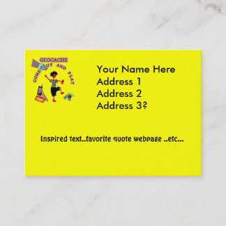 Tarjeta De Visita Geocache sale y juega