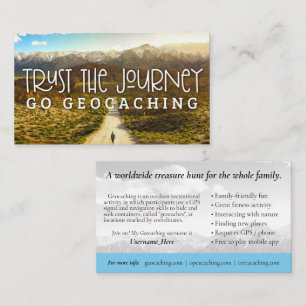 Tarjeta De Visita Geocaching Trail Card con Información Para Muggle