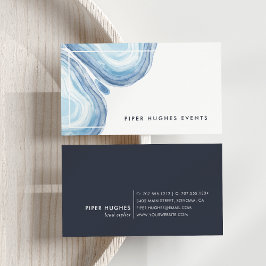 Tarjeta De Visita Geode de onda azul