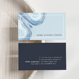 Tarjeta De Visita Geode de onda azul