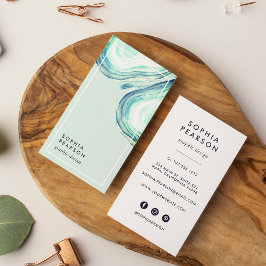 Tarjeta De Visita Geode de Seaglass | Medios sociales verticales